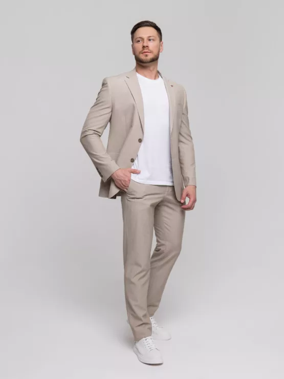 Костюм-двойка бежевый цвет Каталог