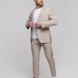 Костюм-двойка бежевый цвет Каталог