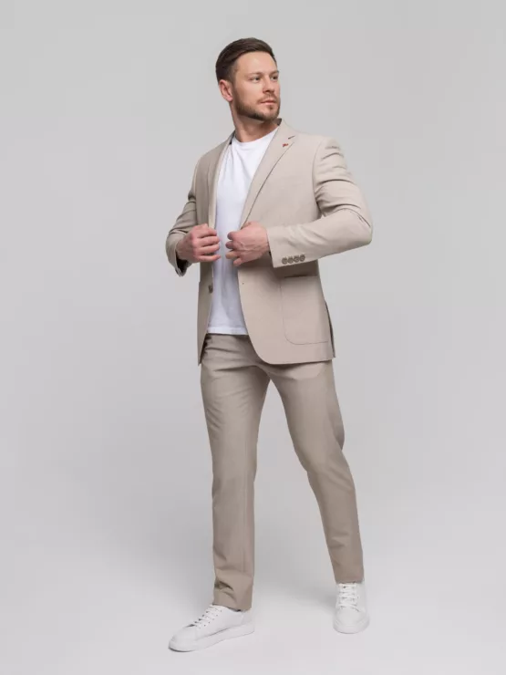 Костюм-двойка бежевый цвет Каталог