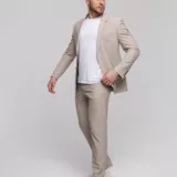 Костюм-двойка бежевый цвет Каталог