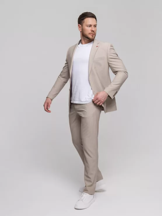 Костюм-двойка бежевый цвет Каталог
