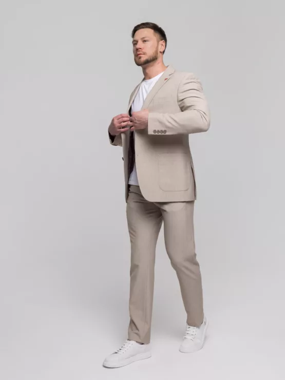 Костюм-двойка бежевый цвет Каталог