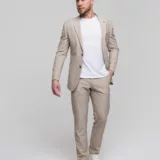 Костюм-двойка бежевый цвет Каталог