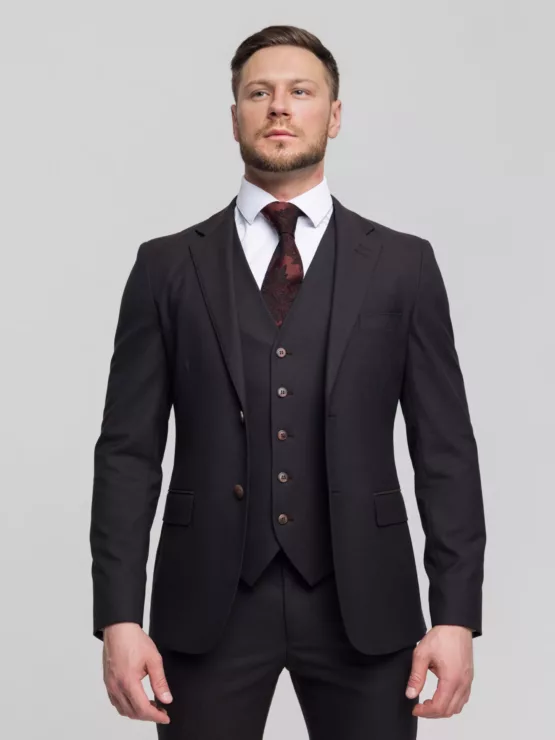 Костюм-тройка цвет винный Каталог