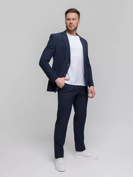Костюм-двойка темно-синего цвета Каталог