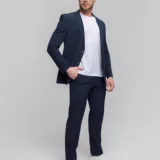 Костюм-двойка темно-синего цвета Каталог
