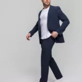 Костюм-двойка темно-синего цвета Каталог