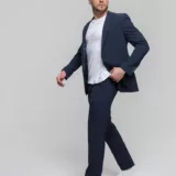 Костюм-двойка темно-синего цвета Каталог