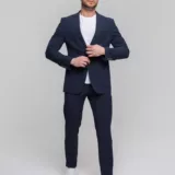 Костюм-двойка темно-синего цвета Каталог