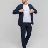 Костюм-двойка темно-синего цвета Каталог