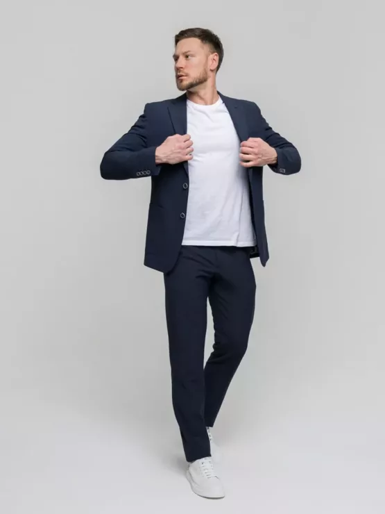 Костюм-двойка темно-синего цвета Каталог