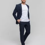 Костюм-двойка темно-синего цвета Каталог