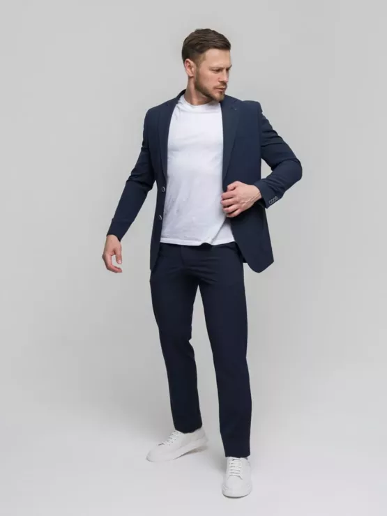 Костюм-двойка темно-синего цвета Каталог