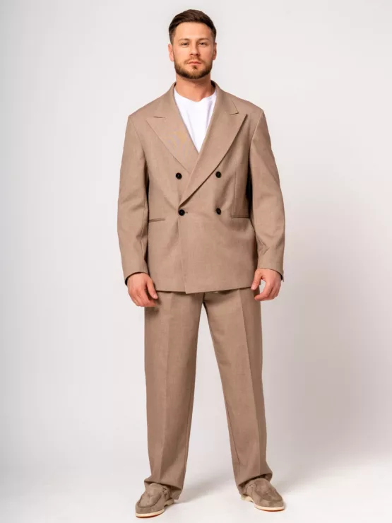 Костюм oversize цвет бежевый Каталог