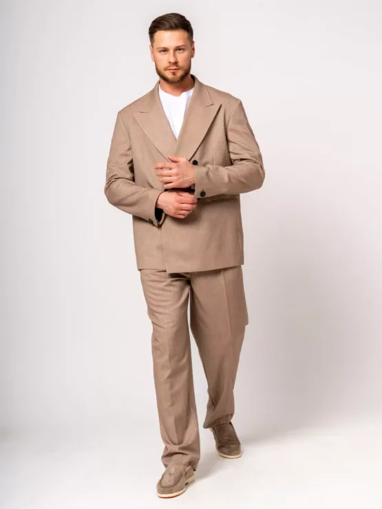 Костюм oversize цвет бежевый Каталог