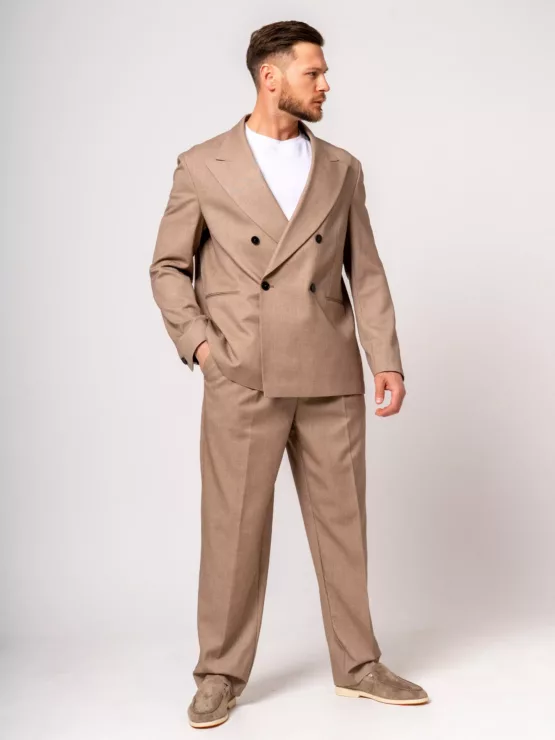 Костюм oversize цвет бежевый Каталог