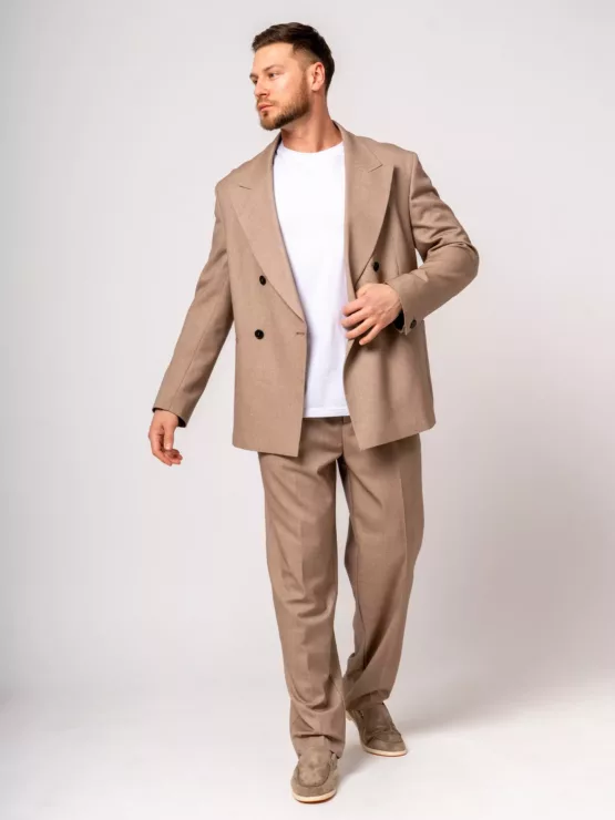 Костюм oversize цвет бежевый Каталог