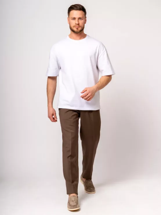 Костюм oversize двубортный коричневый Каталог