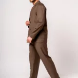 Костюм oversize двубортный коричневый Клубный костюм