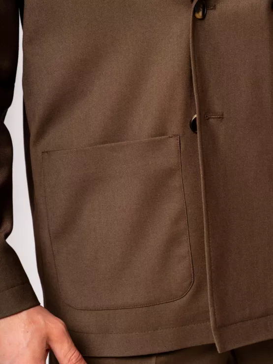 Костюм oversize двубортный коричневый Каталог