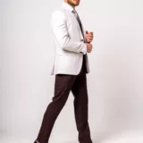 Костюм-тройка бежево-коричневый комбинированный Каталог