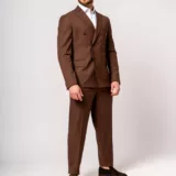 Костюм-двубортный цвет молочный шоколад Каталог