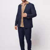 Casual костюм-двойка синий в полоску Брюки