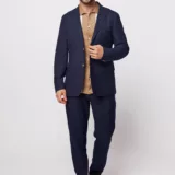 Casual костюм-двойка синий в полоску Брюки