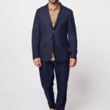 Casual костюм-двойка синий в полоску Брюки