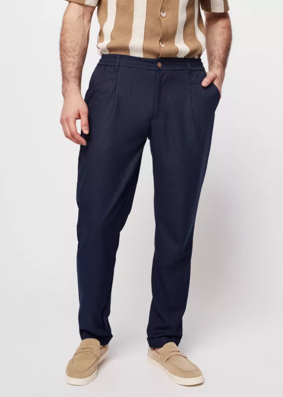 Casual костюм-двойка синий в полоску Брюки