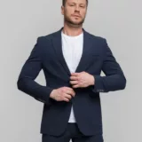 Костюм-двойка темно-синего цвета Каталог