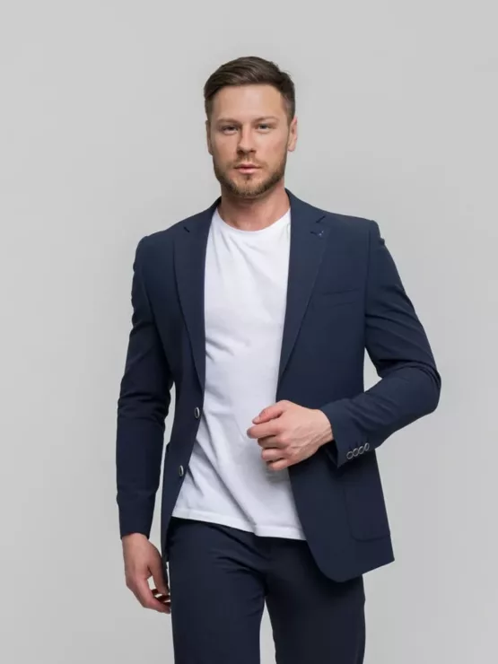 Костюм-двойка темно-синего цвета Каталог