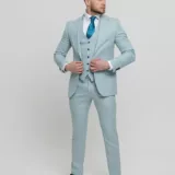 Костюм-тройка мятный оттенок Вечерние мужские костюмы