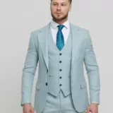 Костюм-тройка мятный оттенок Вечерние мужские костюмы