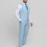 Костюм-тройка небесно-голубой цвет Каталог