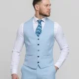 Костюм-тройка небесно-голубой цвет Каталог