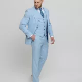 Костюм-тройка небесно-голубой цвет Каталог