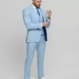 Костюм-тройка небесно-голубой цвет Каталог