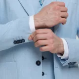 Костюм-тройка небесно-голубой цвет Каталог