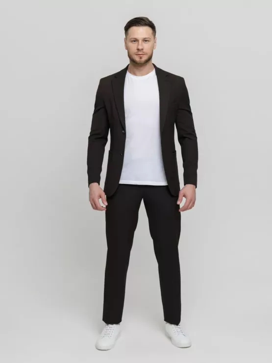 Костюм-двойка темно-коричневый Каталог