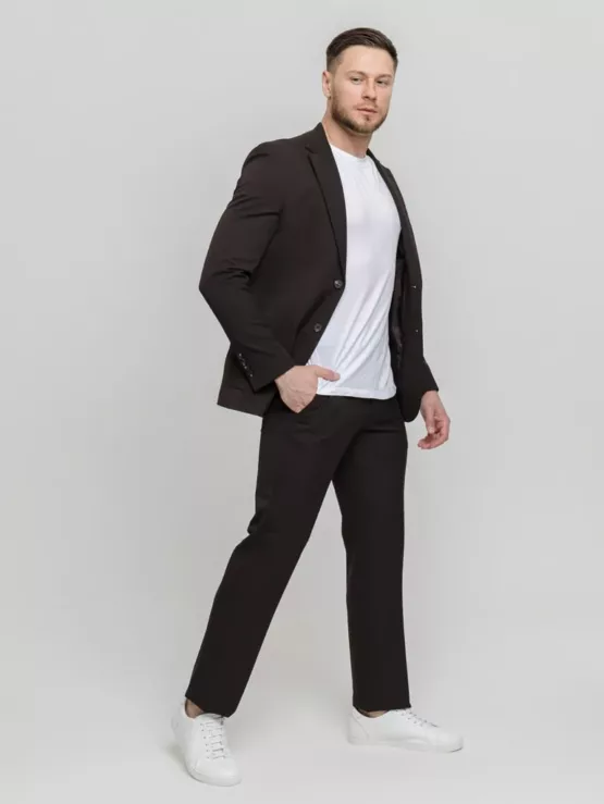 Костюм-двойка темно-коричневый Каталог