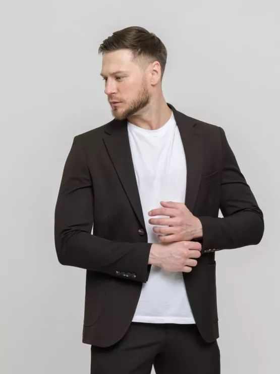 Костюм-двойка темно-коричневый Каталог