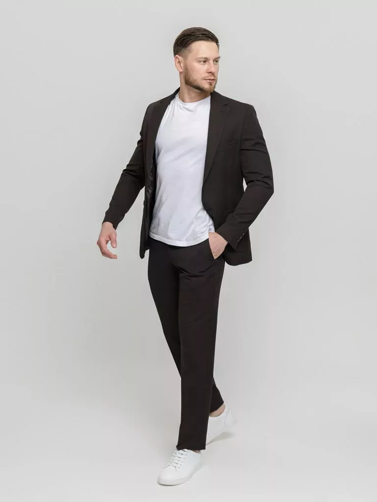 Костюм-двойка темно-коричневый Каталог