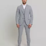 Костюм-тройка цвет серый в клетку Каталог