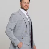 Костюм-тройка цвет серый в клетку Каталог