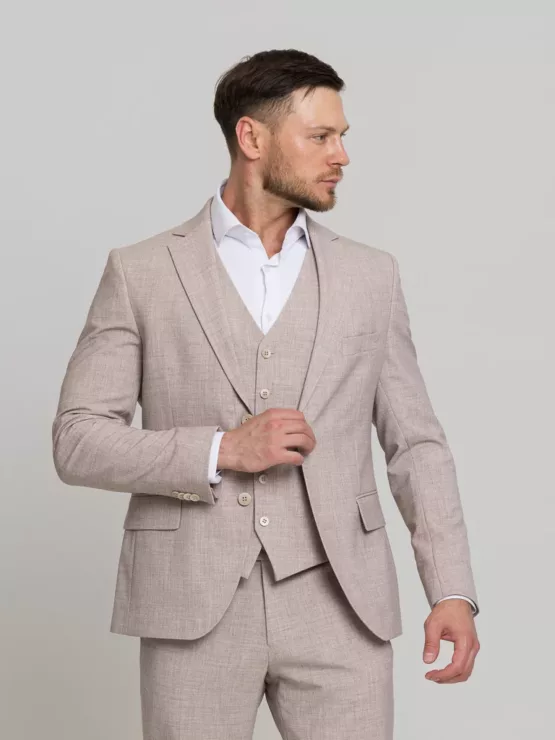 Костюм-тройка кремовый цвет Каталог