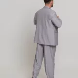 Оверсайз двубортный светло-серого цвета Каталог