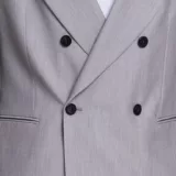 Оверсайз двубортный светло-серого цвета Каталог