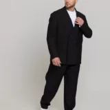 Оверсайз двубортный матово-черного цвета Каталог