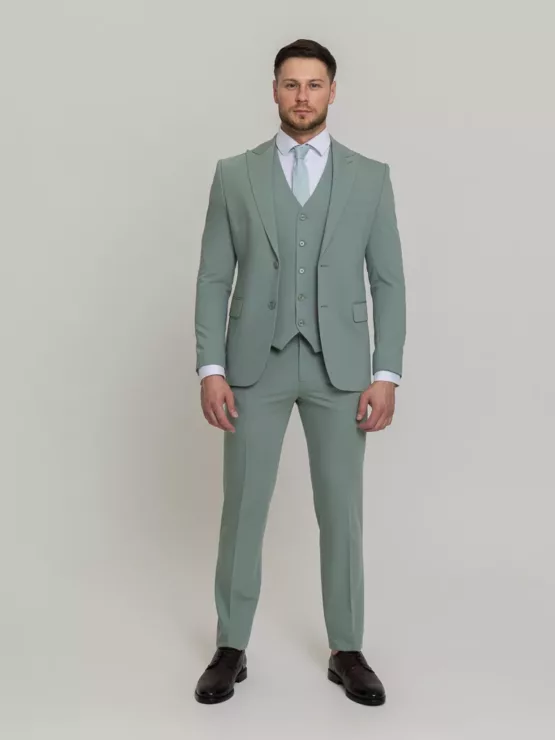 Костюм-тройка мятный цвет Костюмы мужские классические